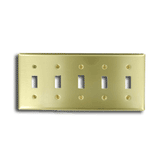 Leviton 81023 5-Gang Standard Size Commercial Grade Toggle Switch